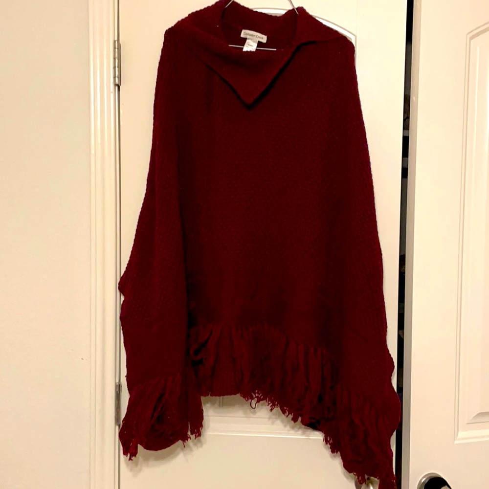 Knit poncho style cover